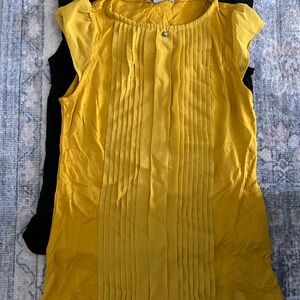 2 blouses (yellow) (black)